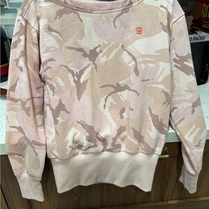 Raw G-Star Women's pink and beige  Camouflage Sweatshirt